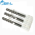 Tungsten BFL CNC Long Flute Solid Carbide Normal size Round Nose Mills cutter Tools for die work